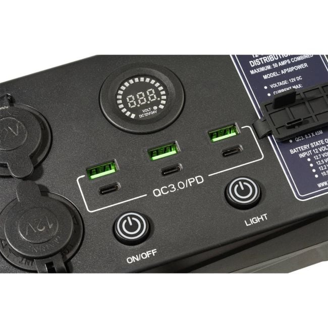 12V Power Extension 50AMP with Anderson Plug USB & 4x12V - VoltFlow