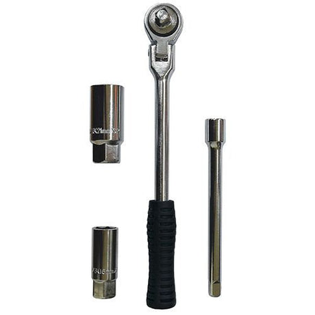 4 Piece 3/8” DR Flexi-Ratchet Spark Plug Spanner Set - PKTool | Universal Auto Spares