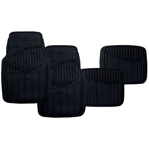 4 Piece Black Rubber Mat Set Odourless Rubber - PC Procovers | Universal Auto Spares