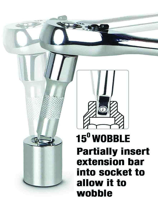 4 Pieces 1/4” DR CR-V Wobble Extension Bar - PKTool
