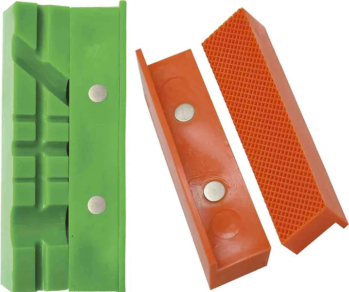 4 Pieces 150mm (6”) & 100mm (4”) Magnetic Vice Jaw Pads - PKTool