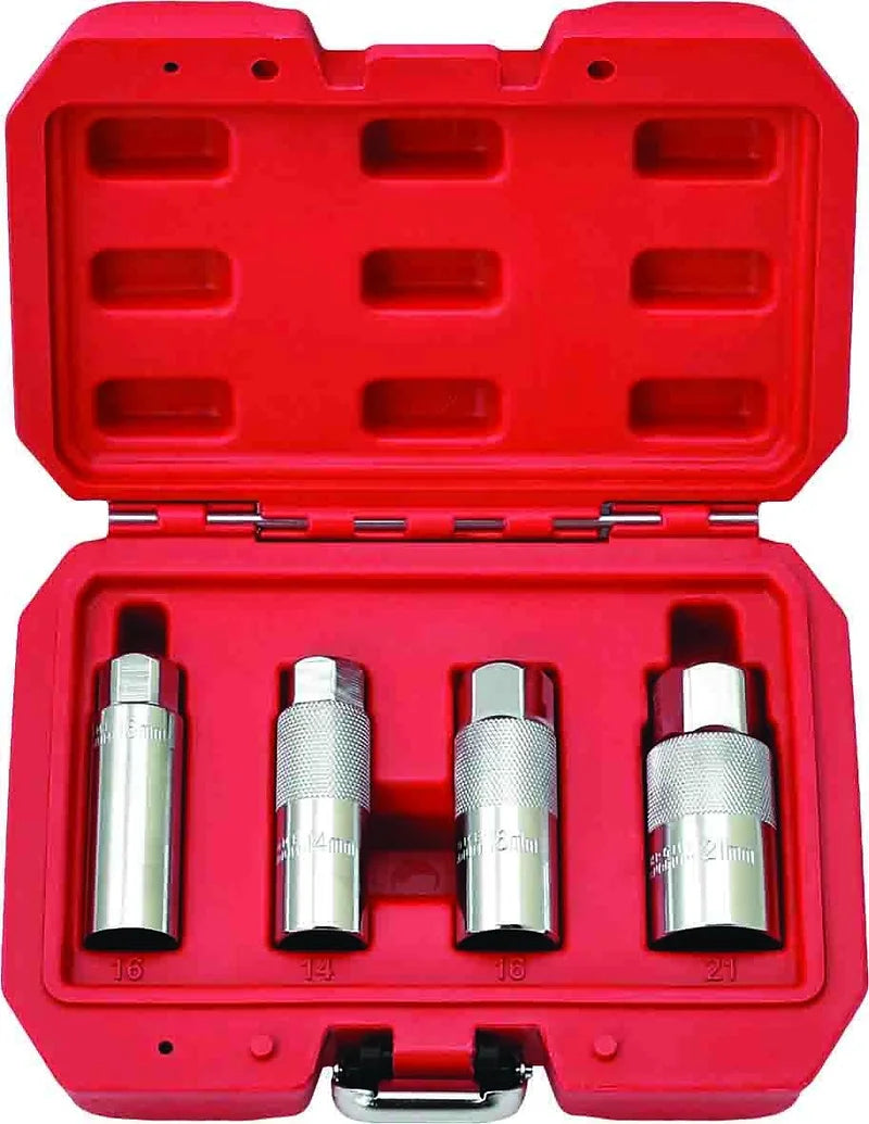 4 Pieces 3/8” DR 60mm Magnetic Spark Plug Socket Set - PKTool