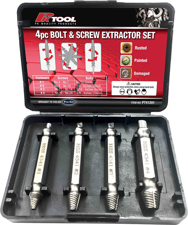 4 Pieces Bolt & Screw Extractor Set - PKTool