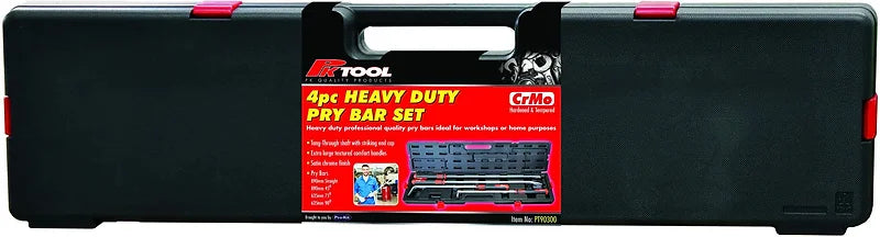 4 Pieces CR-MO Heavy Duty Pry Bar - PKTool
