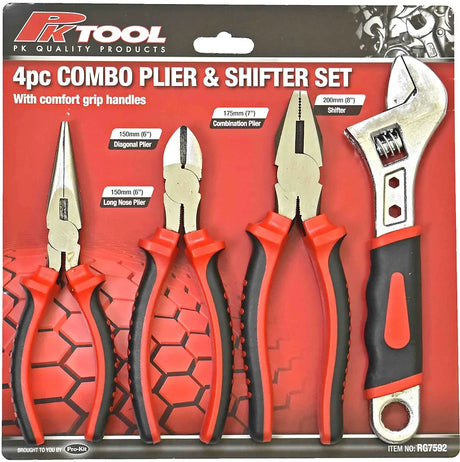 4 Pieces Combo Plier & Shifter Set - PKTool