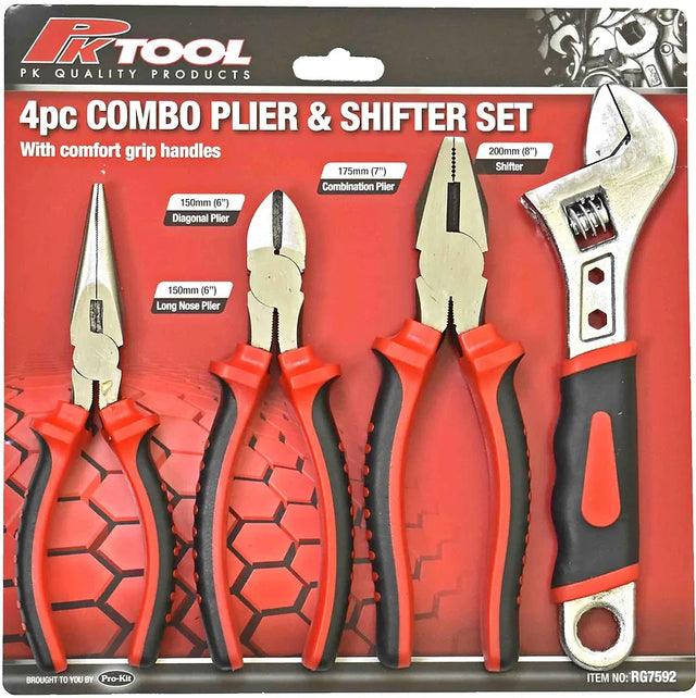 4 Pieces Combo Plier & Shifter Set - PKTool