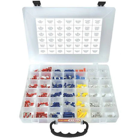 410 Piece Insulated & Non-Insulated Wire Terminal Assortment Kit - PKTool