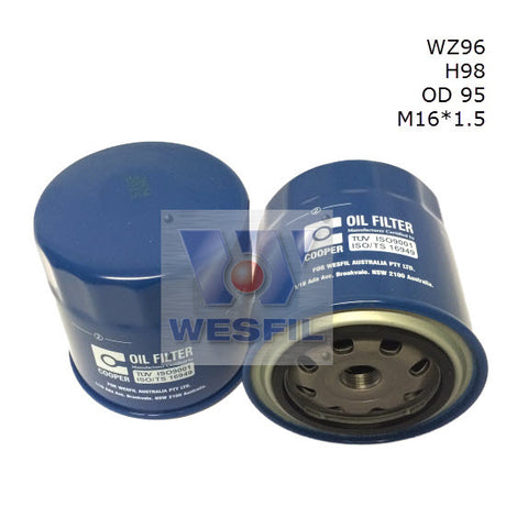 Oil Filter Z96 Fits Mitsubishi WZ96 - Wesfil