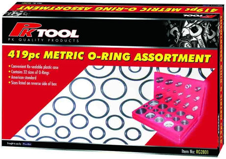 419 Piece Metric O-Ring Assortment - PKTool