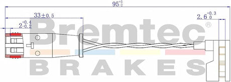 Euroline Brake Pad Wear Sensor BTS74 - Bremtec