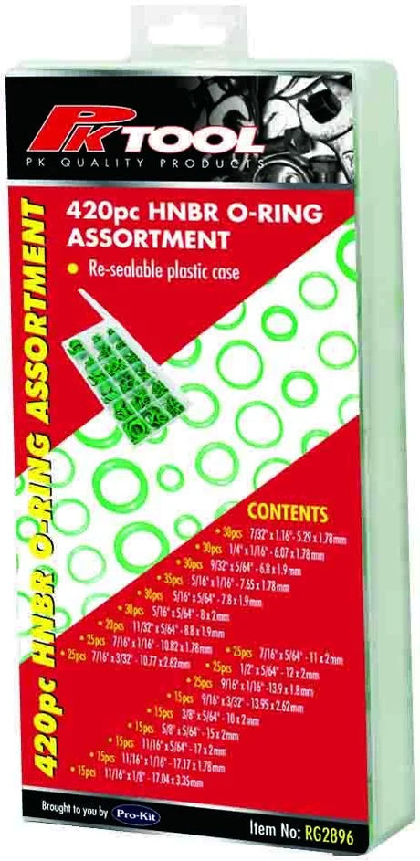 420 Piece HNBR O-Ring Assortment Air Condition O-Ring - PKTool