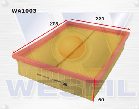 Air Filter A1536 Fits Volkswagen WA1003 - Wesfil