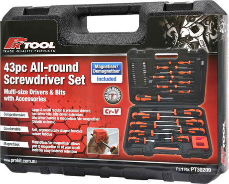 43 Piece All-Rounder Screwdriver Set - PKTool | Universal Auto Spares