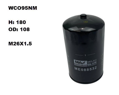 Oil Filter Fits Mitsubishi WCO95NM - Wesfil