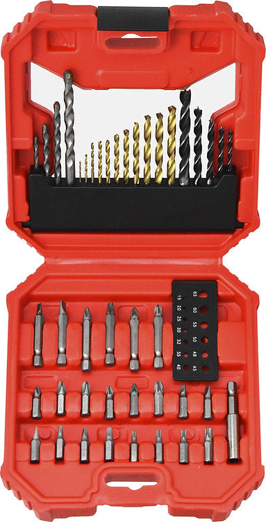 44 Piece Drill & Bits Set Magnetic Bits Holder Drill Gauge | Universal Auto Spares
