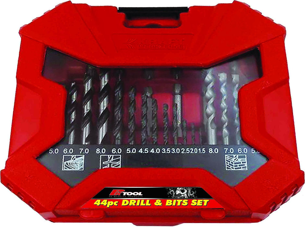 44 Piece Drill & Bits Set Magnetic Bits Holder Drill Gauge - PKTool
