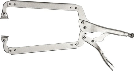 450mm Locking C-Clamp Welders Plier With Wide-Open Jaws & Swivel Pads - PKTool