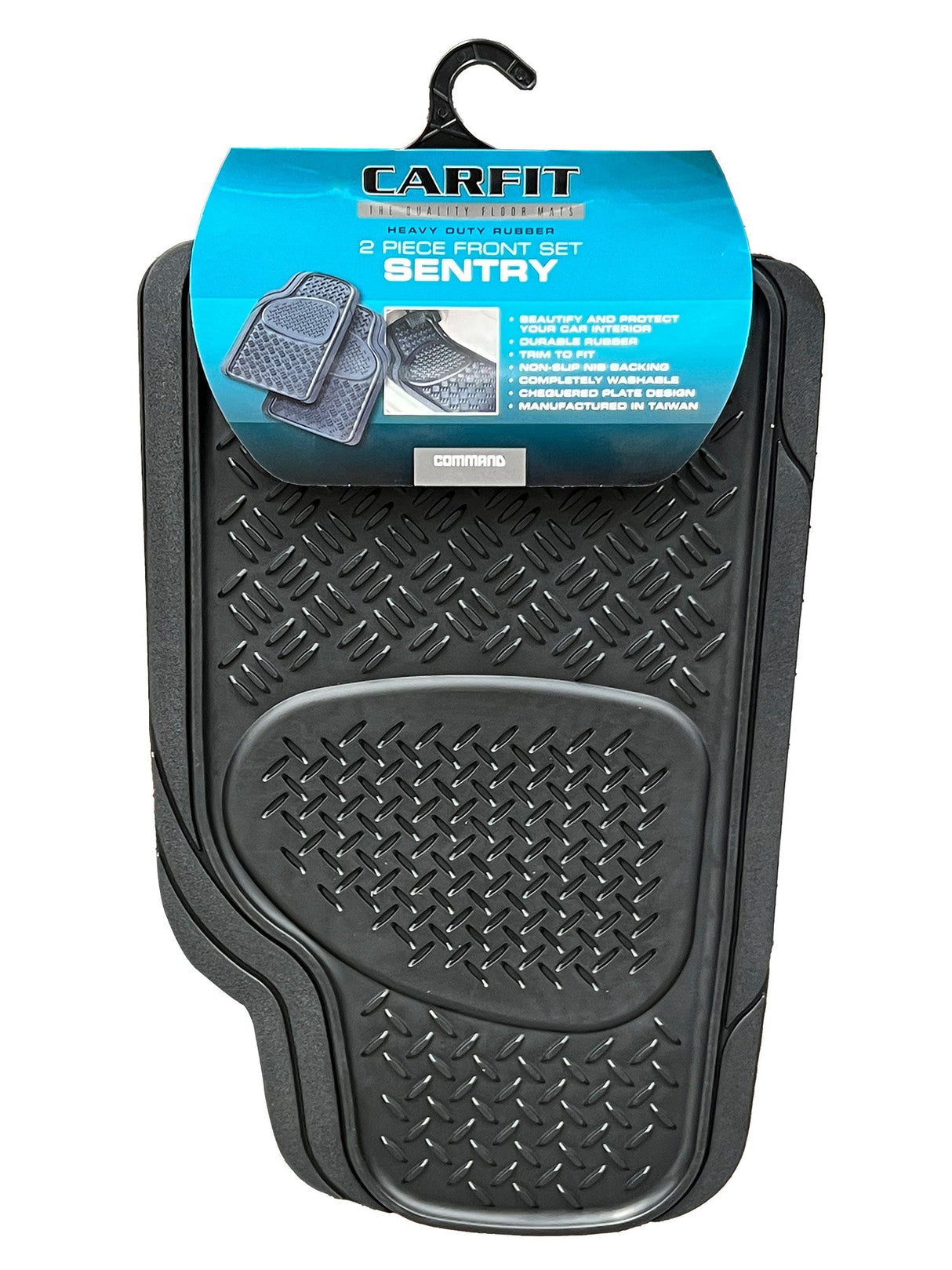 SENTRY BLACK 2 PIECE FRONT RUBBER - Carfit Mats