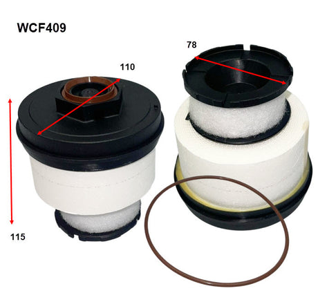 Diesel Fuel Filter Fits Lexus/Toyota WCF409 - Wesfil
