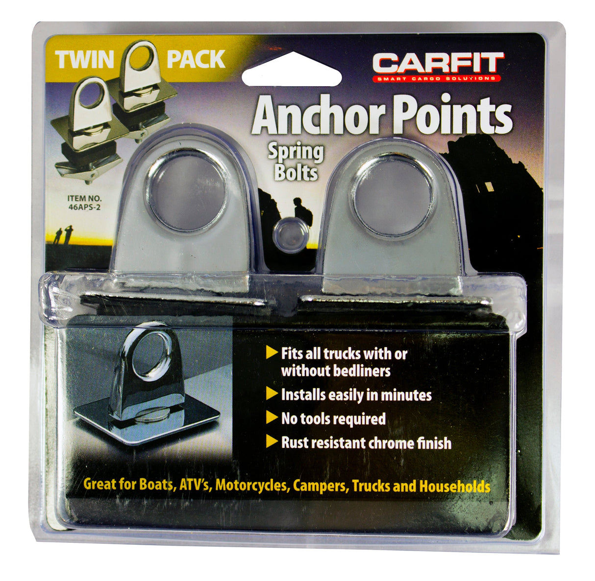 ANCHOR POINTS SPRING BOLT 2PK - Carfit Cargo