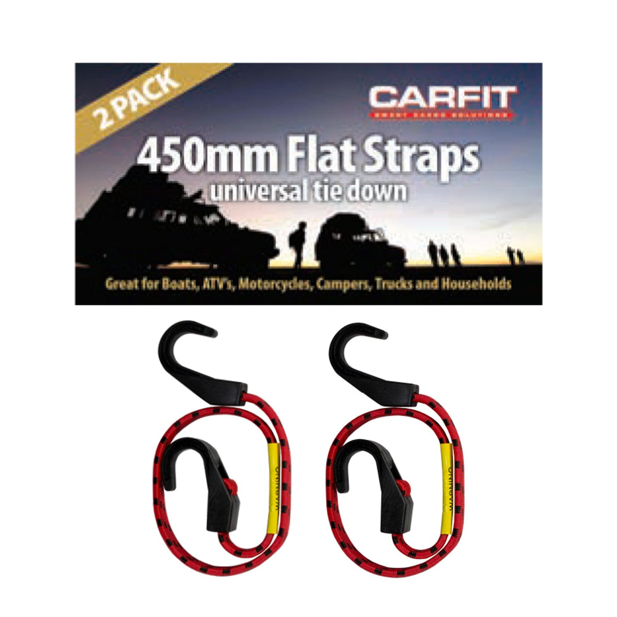 FLAT STRAPS - 450mm - 2 PK - Carfit Cargo