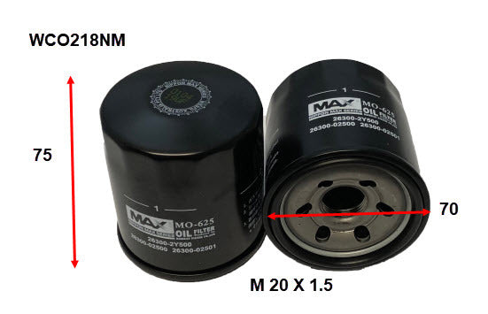 Oil Filter Fits Hyundai/Kia WCO218NM - Wesfil