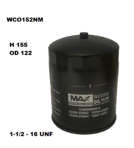 Oil Filter Z955 Fits Hino/Nissan WCO152NM - Wesfil