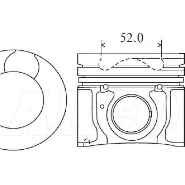 Piston & Pin Set HYUNDAI D4CB DOHC 16V DIESEL 4DP2003-STD - NASON