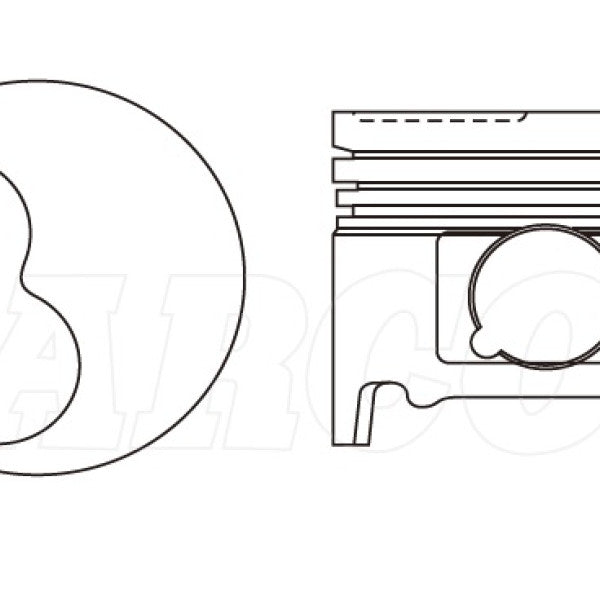 Piston & Pin Set TOYOTA 1KZ-TE NO VALVE RELIEF 4DP2012-STD - NASON