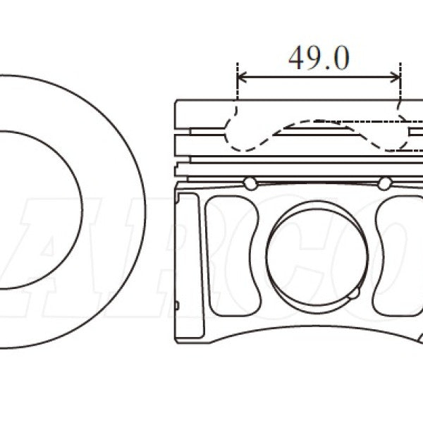 Piston & Pin Set FORD 2.2L TRANSIT P4AT RANGER 4DP2044-0.50 - NASON