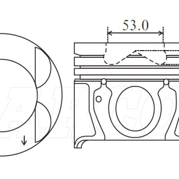 Piston & Pin Set HYUNDAI KIA J3 COMMON RAIL 4DP2069-STD - NASON