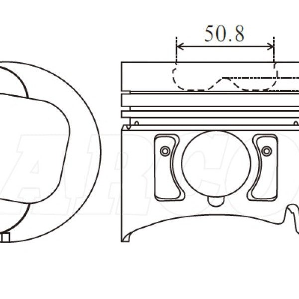 Piston & Pin Set ISUZU 4JB1T EARLY 4DP2083-STD - NASON