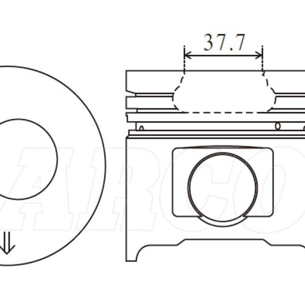 Piston & Pin Set TOYOTA 11B 32MM PIN 4DP2088-1.00 - NASON