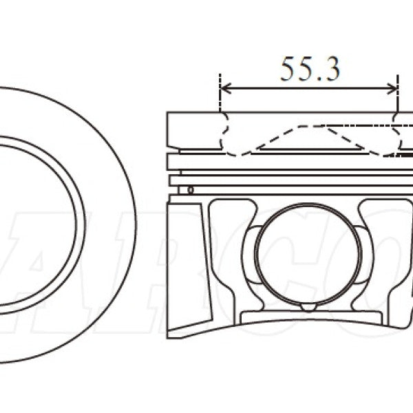 Piston & Pin Set ISUZU 4JJ1T 5/12 TO 9/16 4DP2097-0.50 - NASON