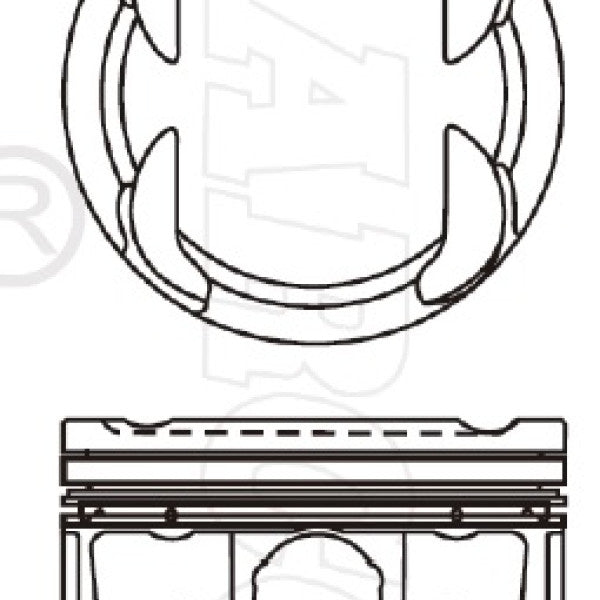 Piston & Pin Set HYUNDAI G4NB NU DOHC 16V 4P1477-1.00 - TOPLINE