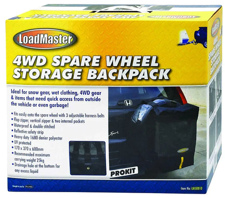 4WD Spare Wheel Storage Backpack Heavy Duty 1600 Denier Polyester - PC Procover