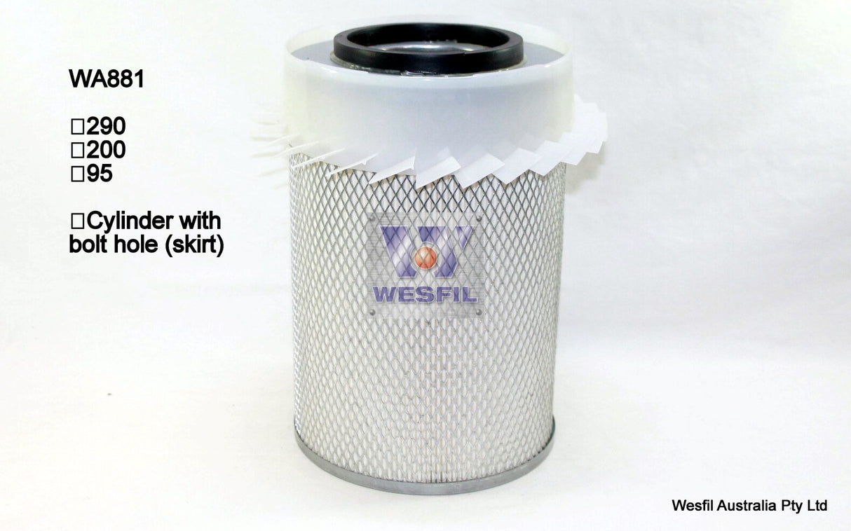 Air Filter HDA5553 Fits Hino WA881 - Wesfil