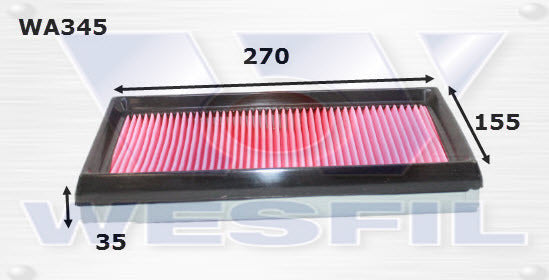 Air Filter A345 Fits Holden/Subaru WA345 - Wesfil