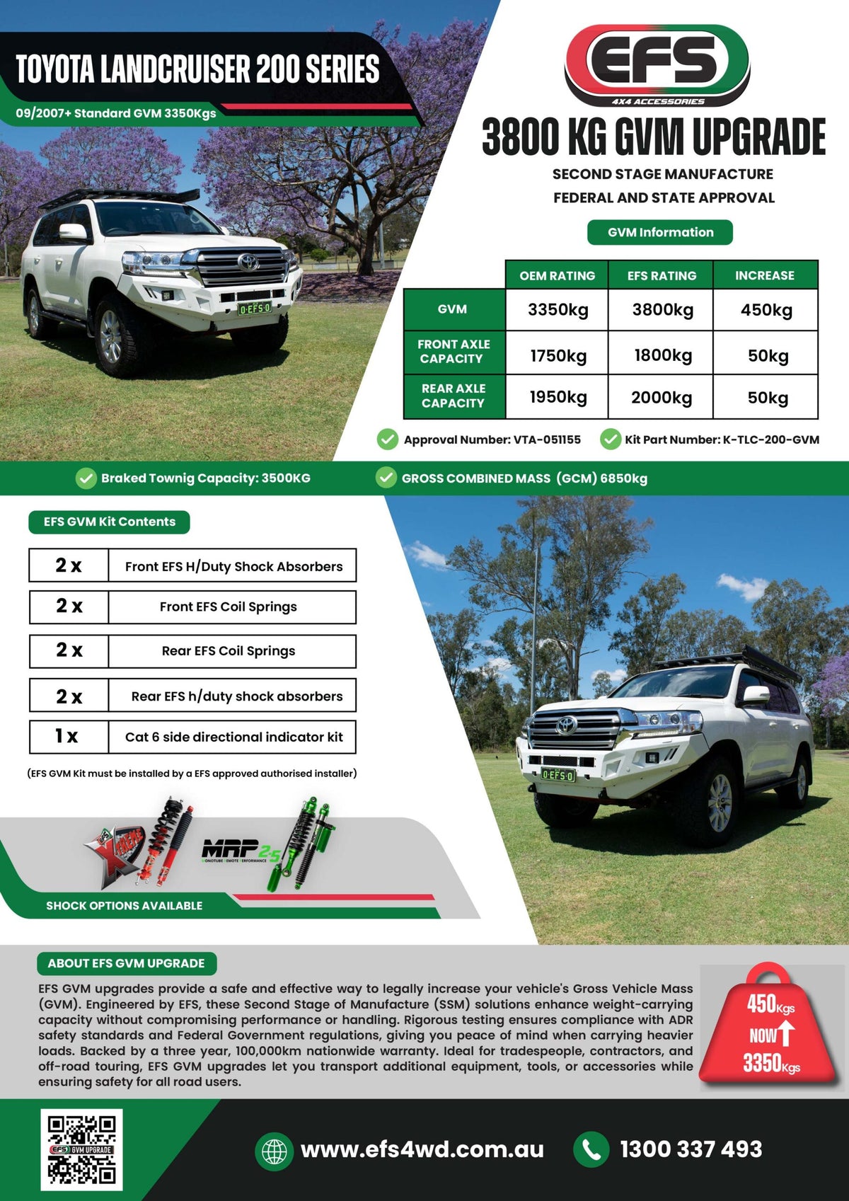 Toyota Landcruiser 200 Series Wagon 3800kg GVM Upgrade