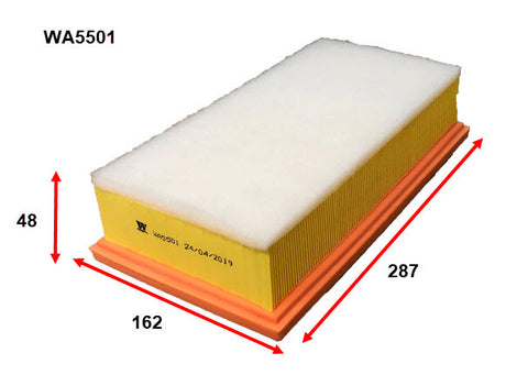 Air Filter Fits Citroen/Peugeot WA5501 - Wesfil