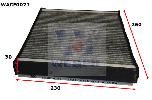 Cabin Filter RCA109P Fits Holden WACF0021 - Wesfil