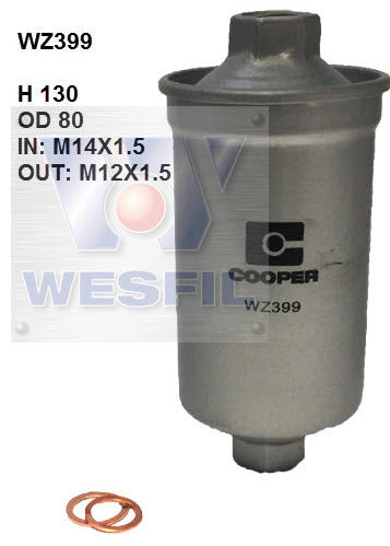 EFI Fuel Filter Z399 Fits Volvo/Saab WZ399 - Wesfil