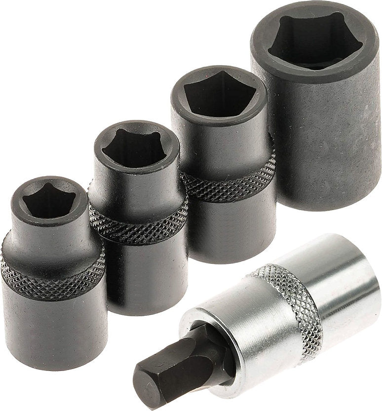5 Piece 1/2” Dr Brake Caliper Socket & Bit Set 10mm Socket Bit - PKTool