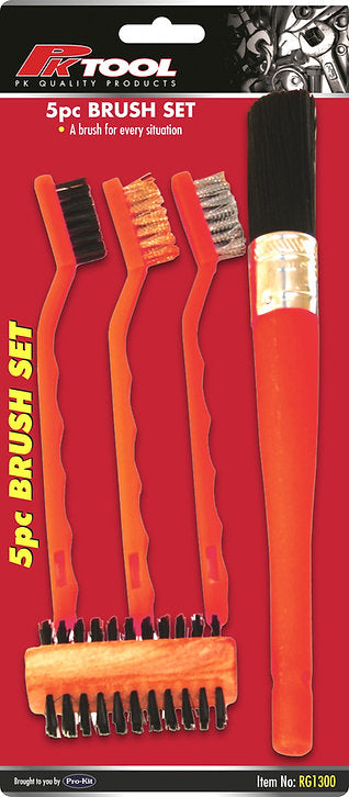 5 Piece Brush Set Steel, Nylon, Brass - PKTool