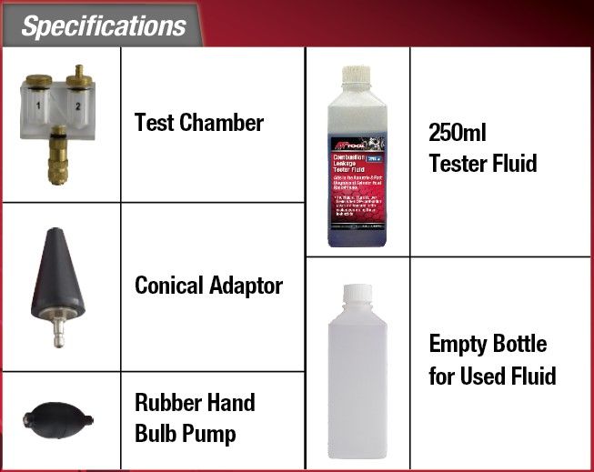 5 Piece Combustion Leakage Tester Kit - PKTool