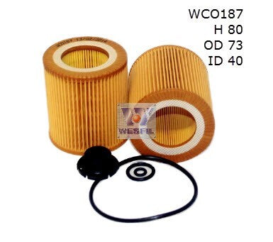 Oil Filter Fits BMW WCO187 - Wesfil