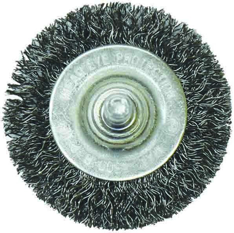 50mm (2”) Flat Wire Wheel Brush With 1/4” Drill Adaptor Shaft - PKTool | Universal Auto Spares