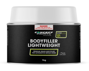 Light Weight Body Filler 500g, 1kg, 2kg & 4kg - Concept Paints 1kg