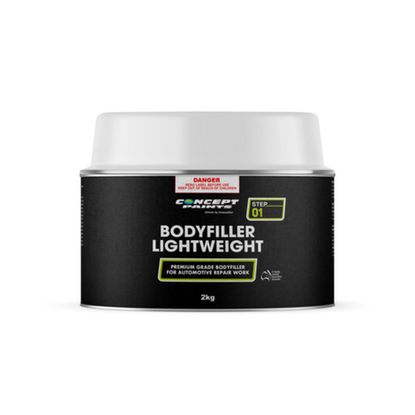Light Weight Body Filler 500g, 1kg, 2kg & 4kg - Concept Paints 2kg