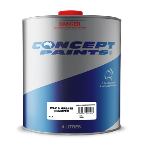 Wax & Grease Remover 1L/ 4L - Concept Paints 4L